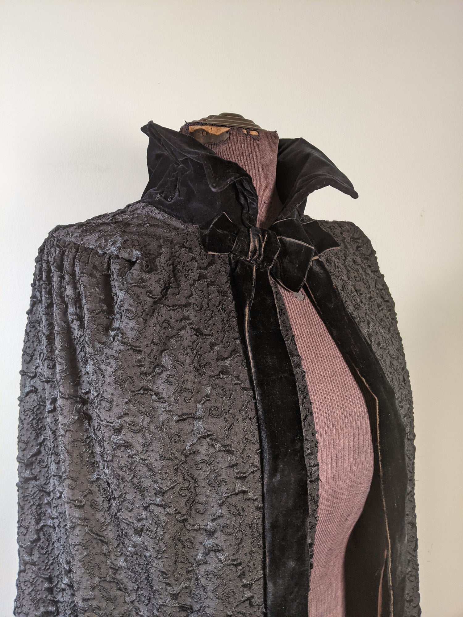 1910s-1920s Vampy Brocade Cape