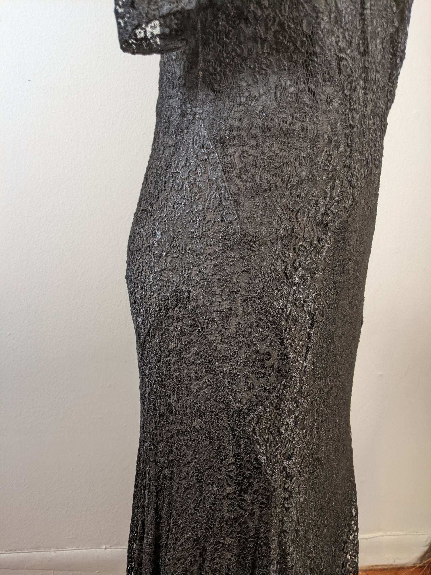 1930s Silk Lace Dress