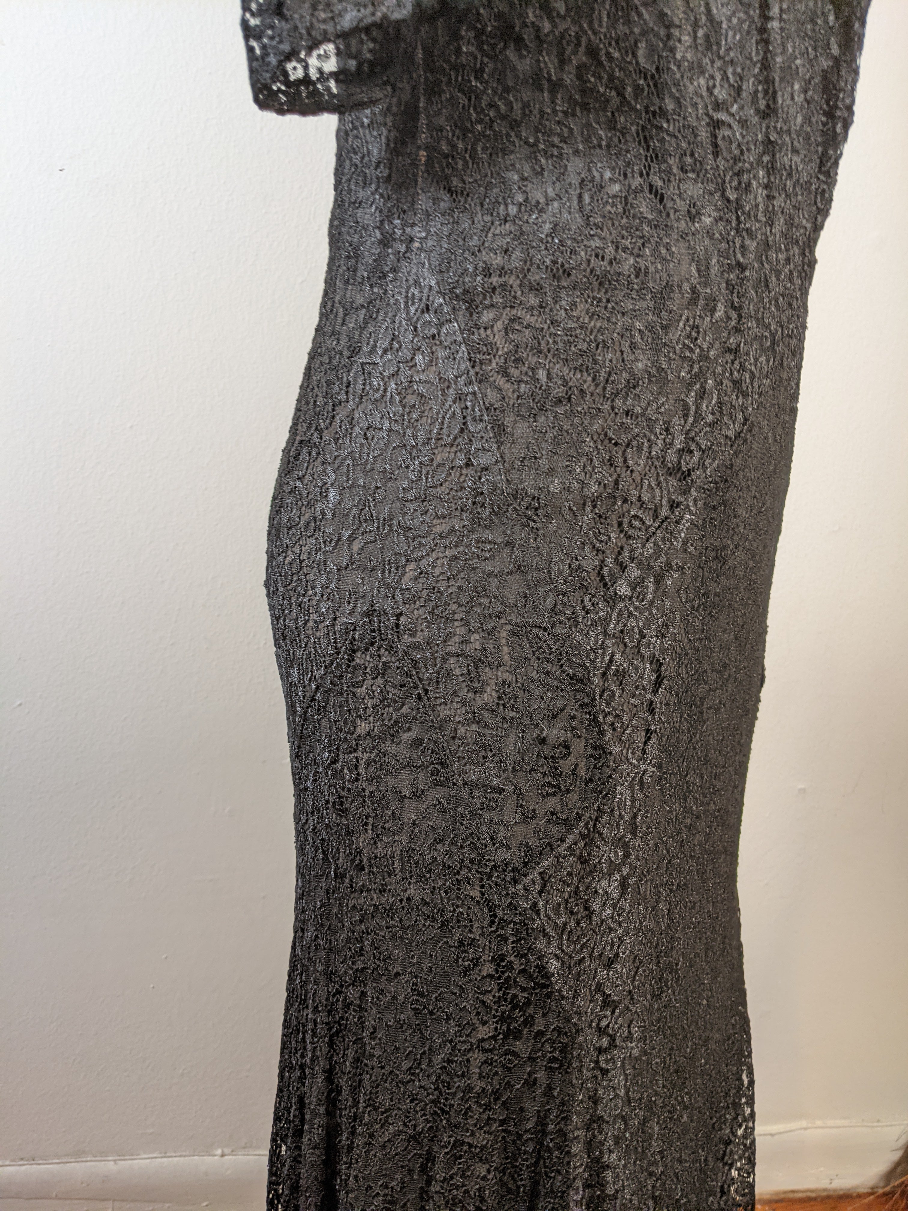 1930s Silk Lace Dress
