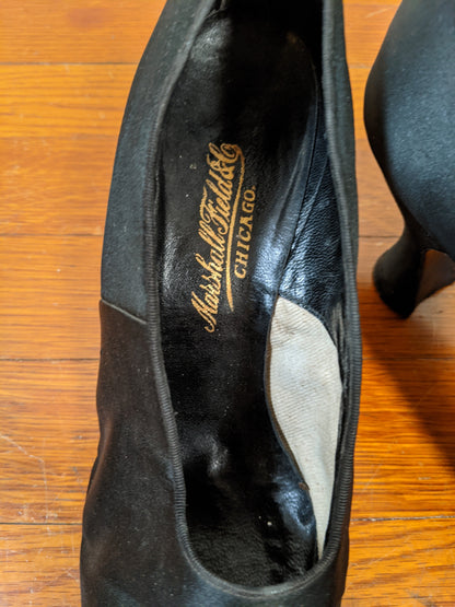 1910s-1920s Marshall Field &amp; Co. Silk Pumps | Sz 7.5 - 8