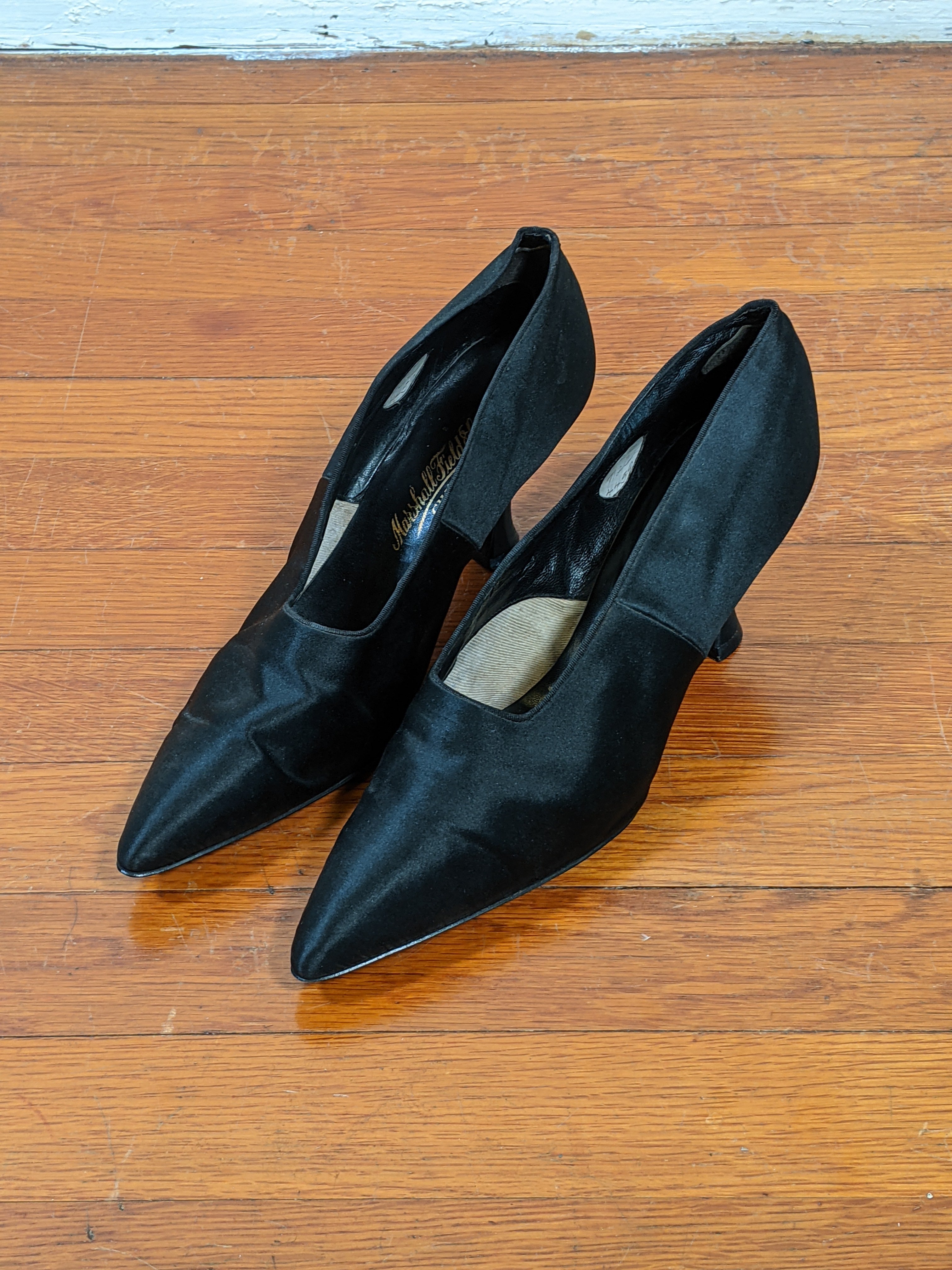 1910s-1920s Marshall Field &amp; Co. Silk Pumps | Sz 7.5 - 8