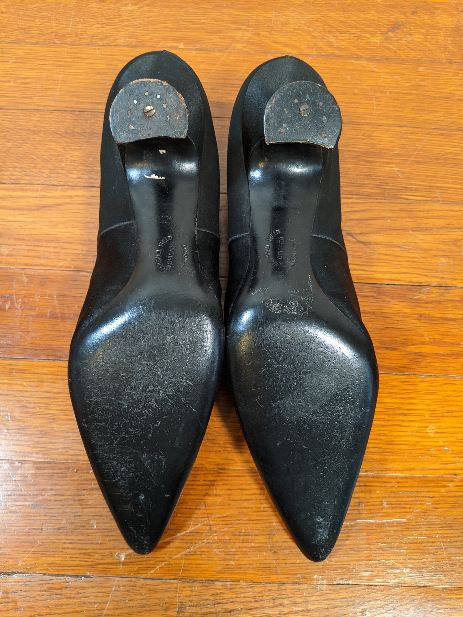 1910s-1920s Marshall Field &amp; Co. Silk Pumps | Sz 7.5 - 8