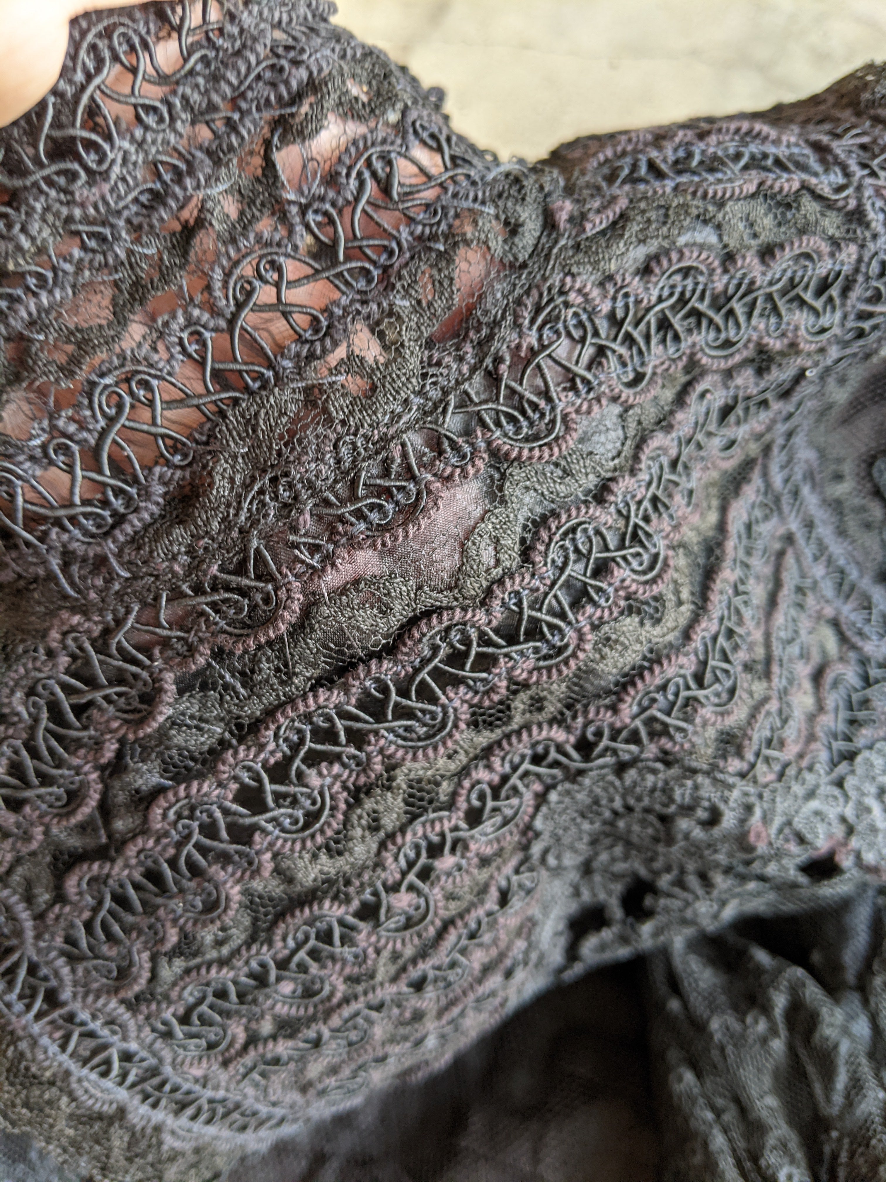 1900s Black Lace Shirt-Waist
