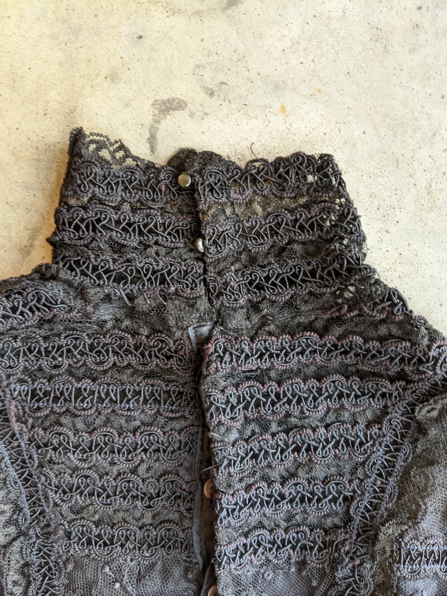 1900s Black Lace Shirt-Waist