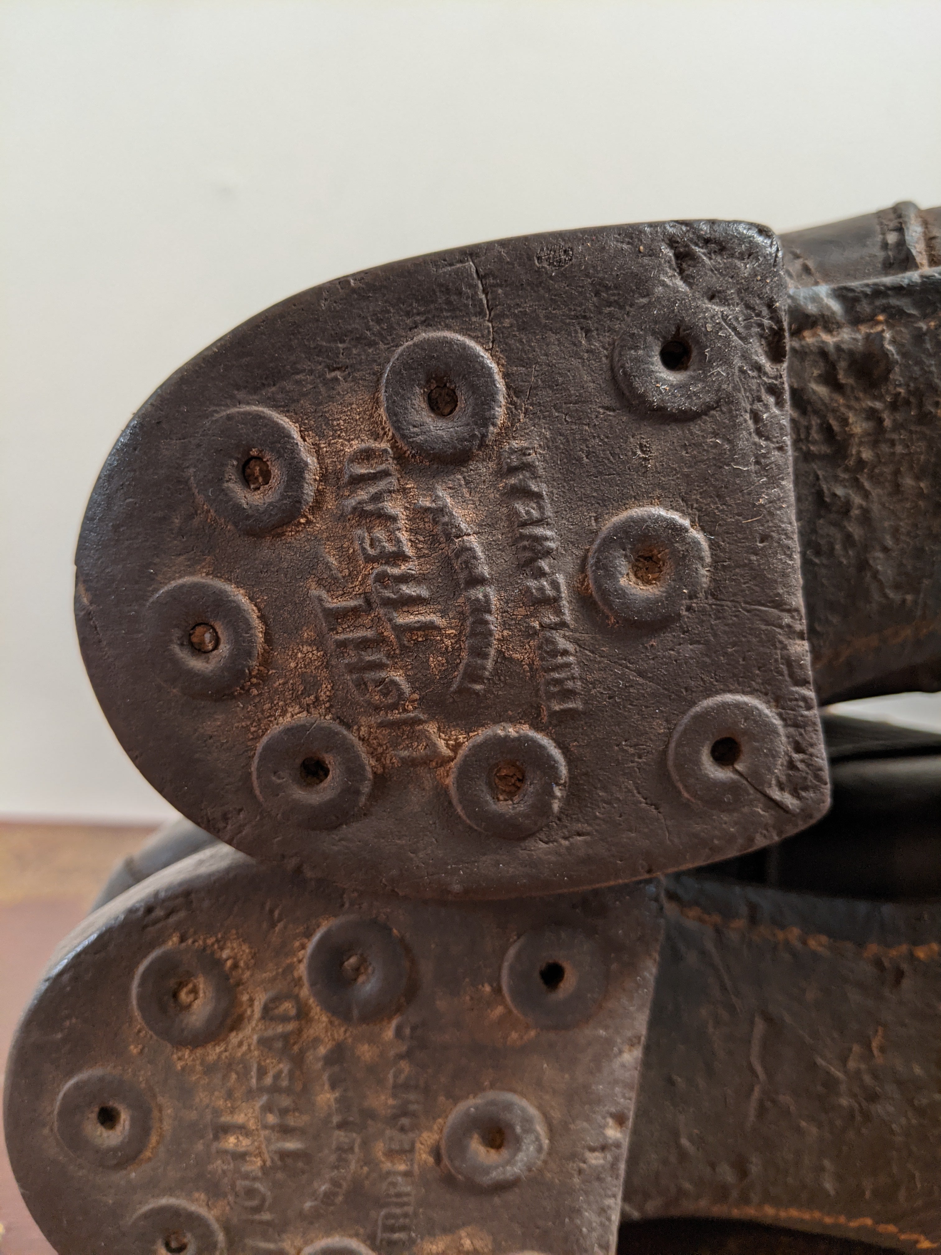c. 1930s-1940s Tall Lace Up Logger Boots | Approx Sz 7