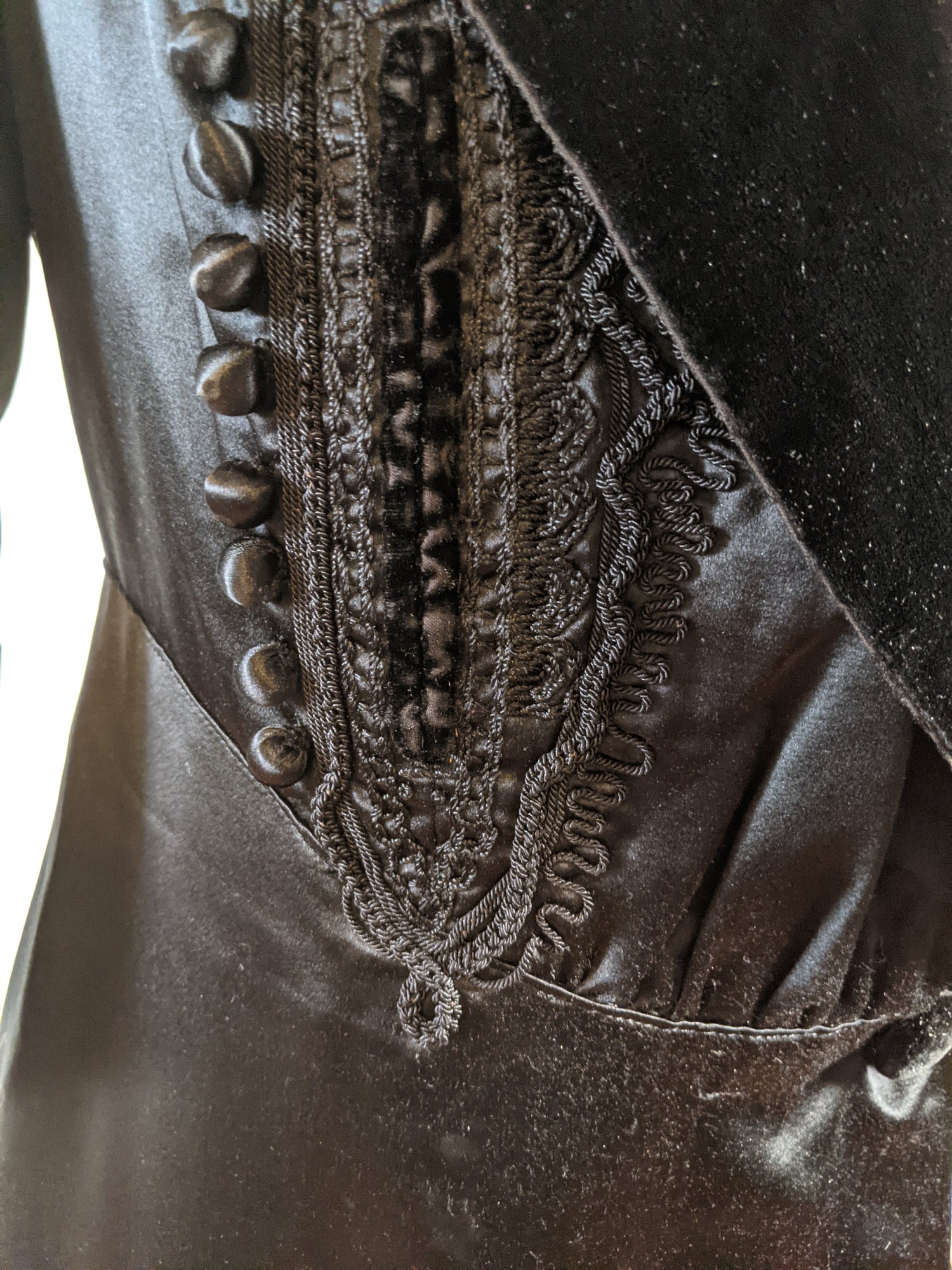 c. 1910s Black Silk Suit | Jacket + Skirt