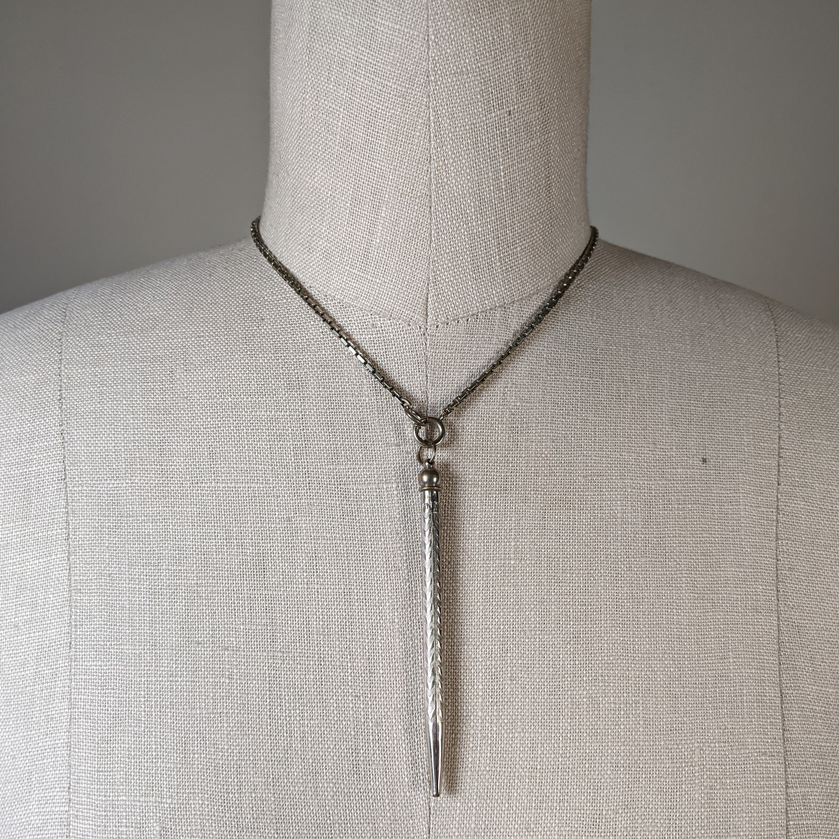 c. 1930s-40s Telescoping Pencil on Chain