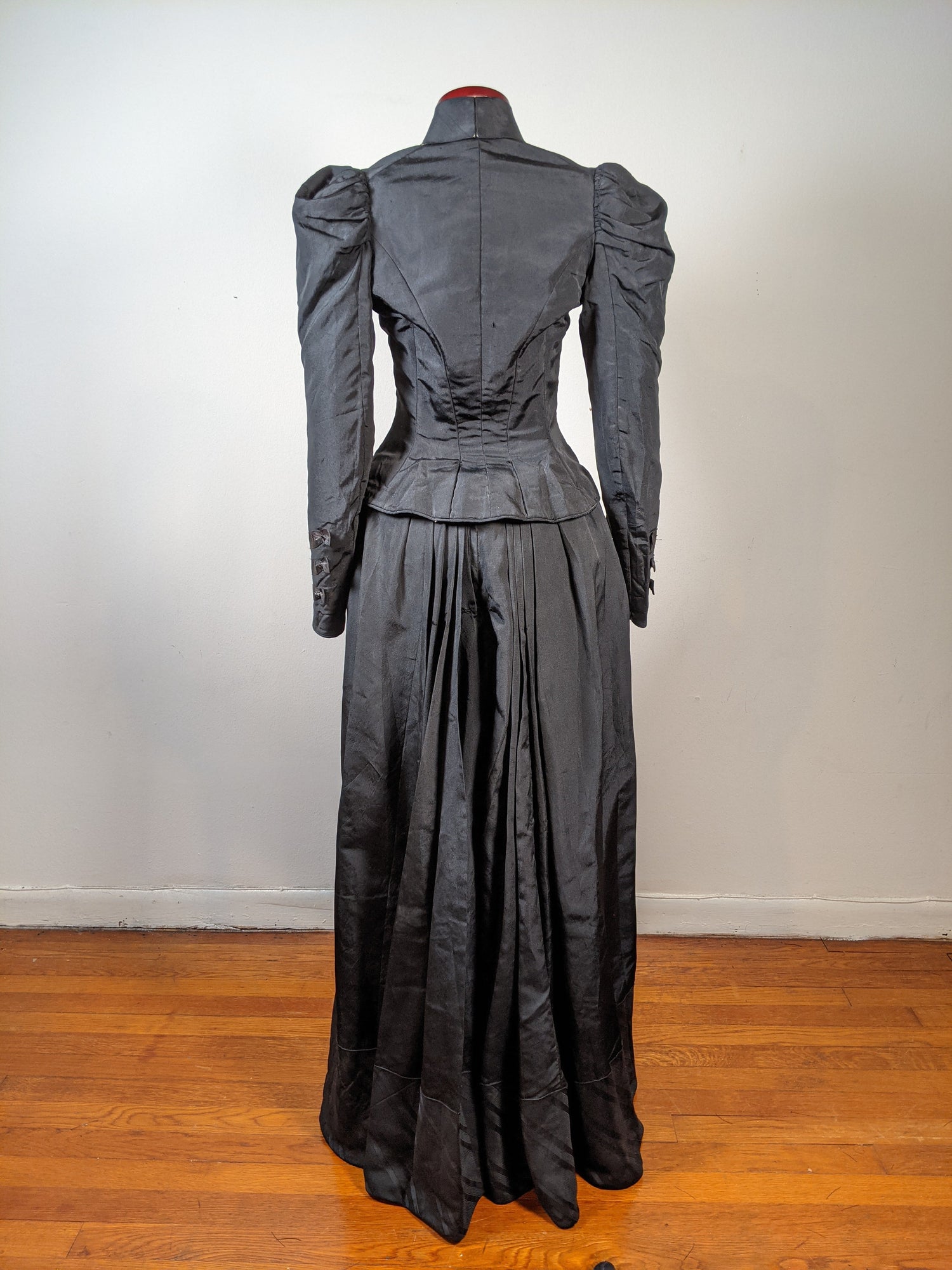 1890s Black Dress | Bodice + Skirt