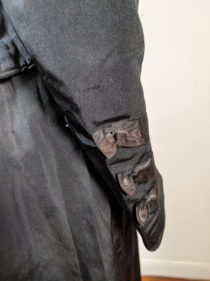 1890s Black Dress | Bodice + Skirt