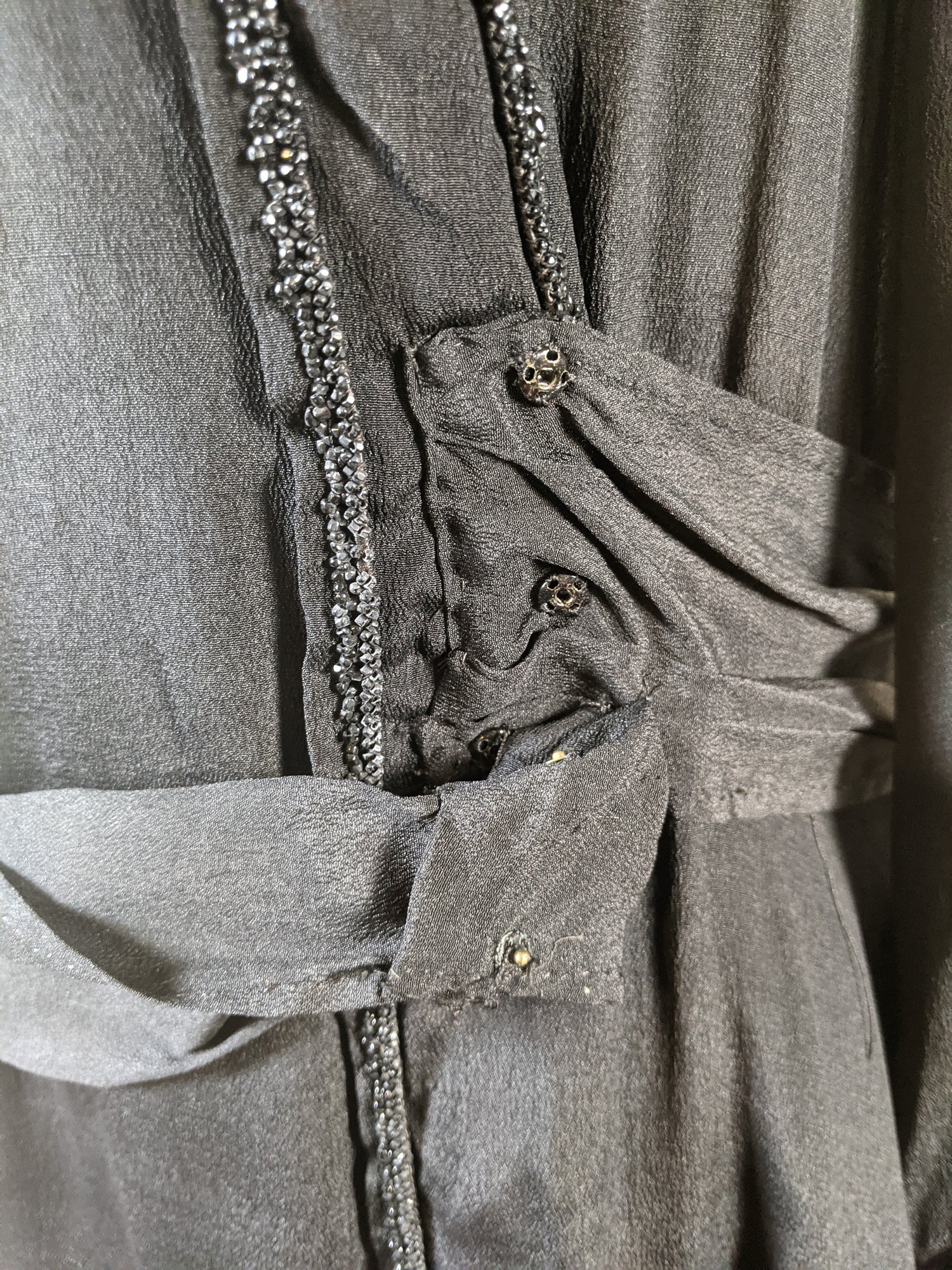c. 1919-1920 Black Silk Dress