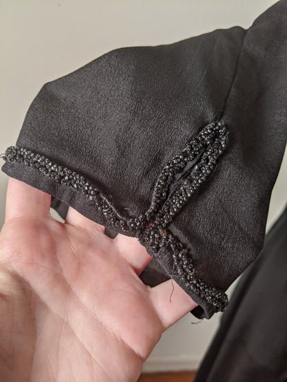 c. 1919-1920 Black Silk Dress