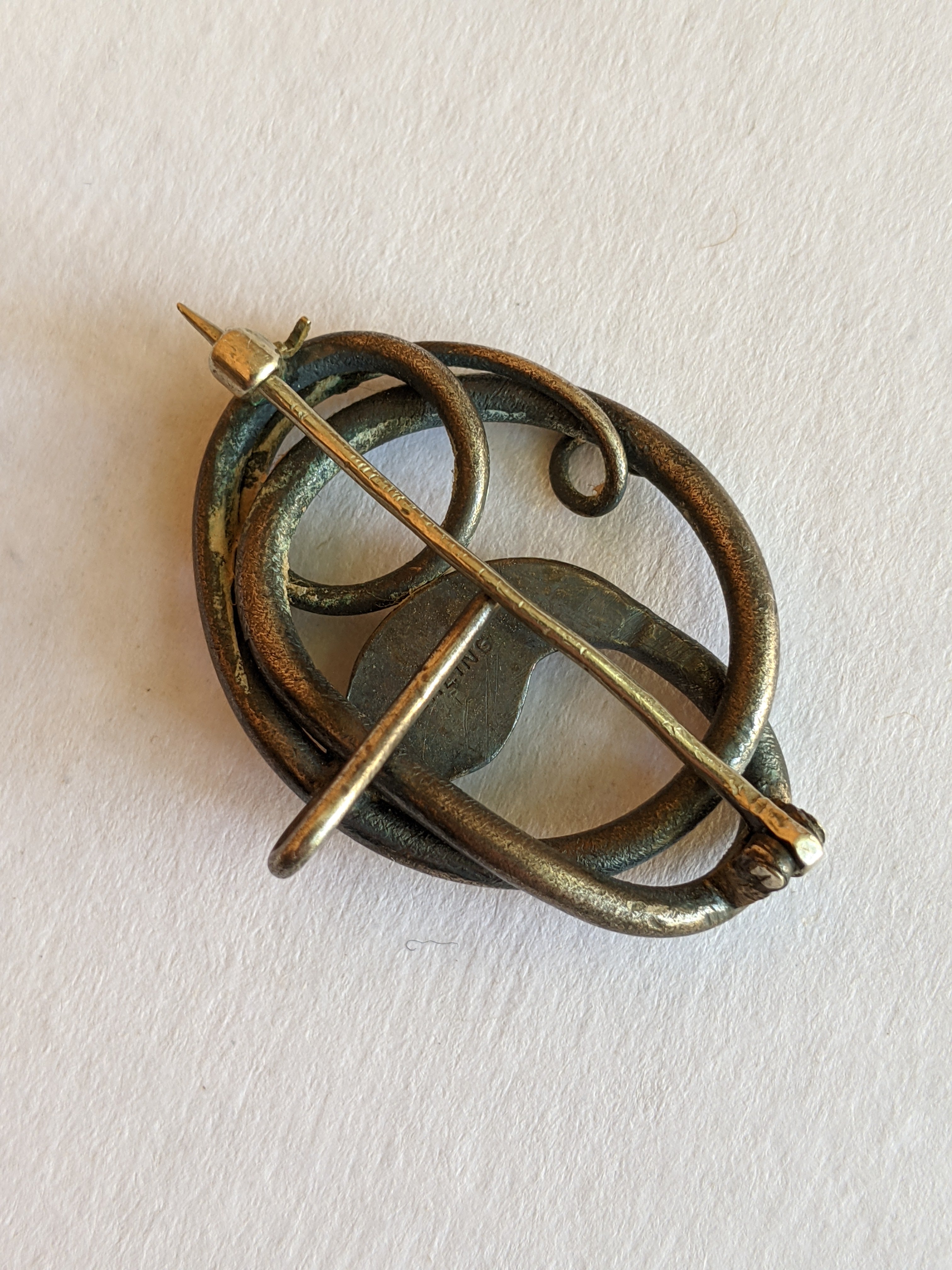 1910s-1920s Sterling Silver Snake Brooch