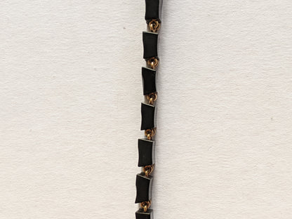 19th c. 14k Gold Carved Onyx Link Bracelet