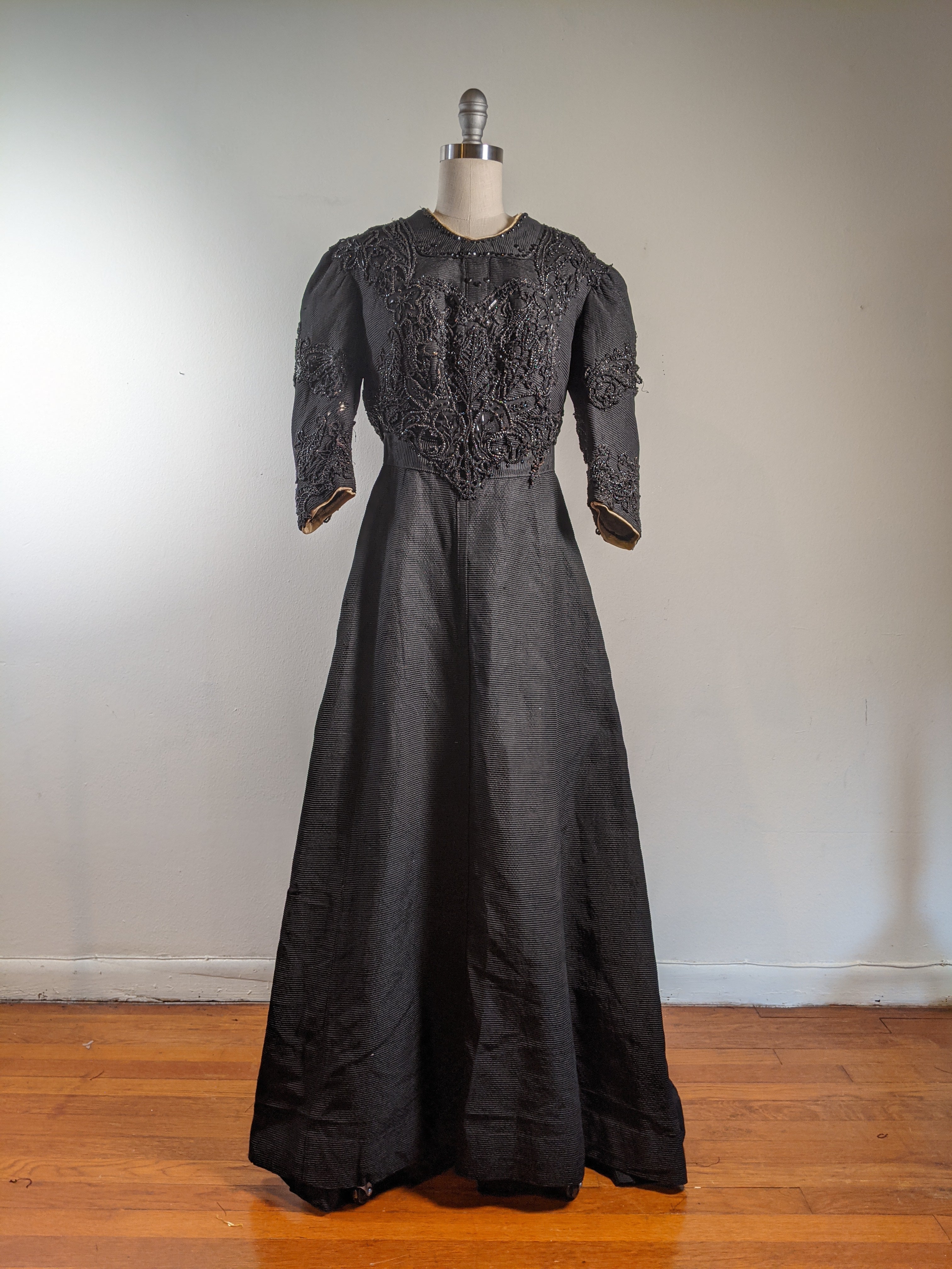 1908-1909 Beaded Silk Gown