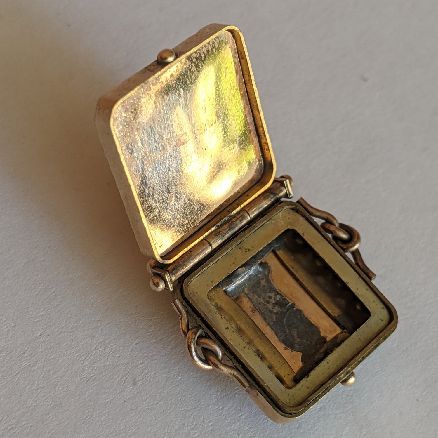 Late 19th c. Double Sided Locket | Bloodstone + Onyx