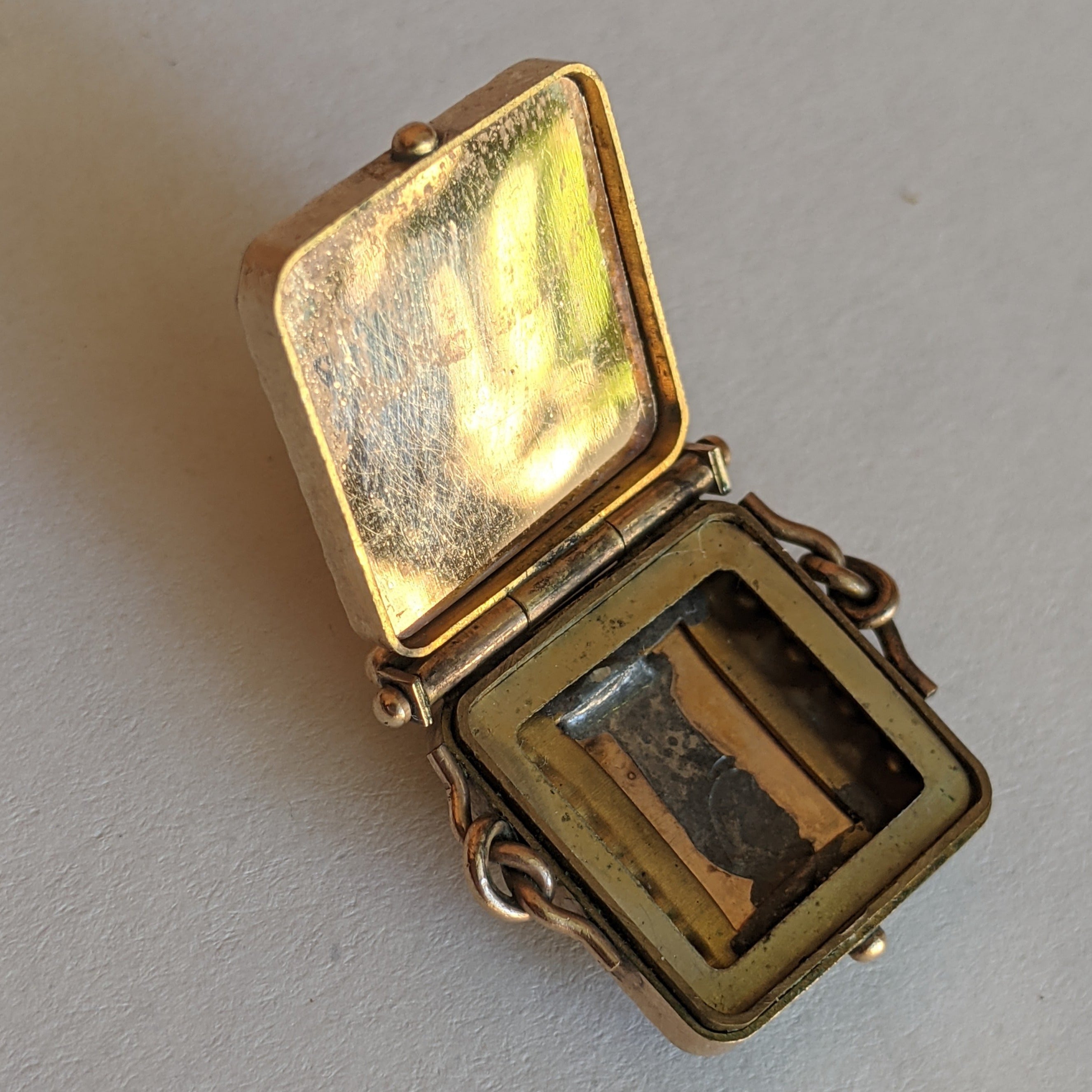 Late 19th c. Double Sided Locket | Bloodstone + Onyx
