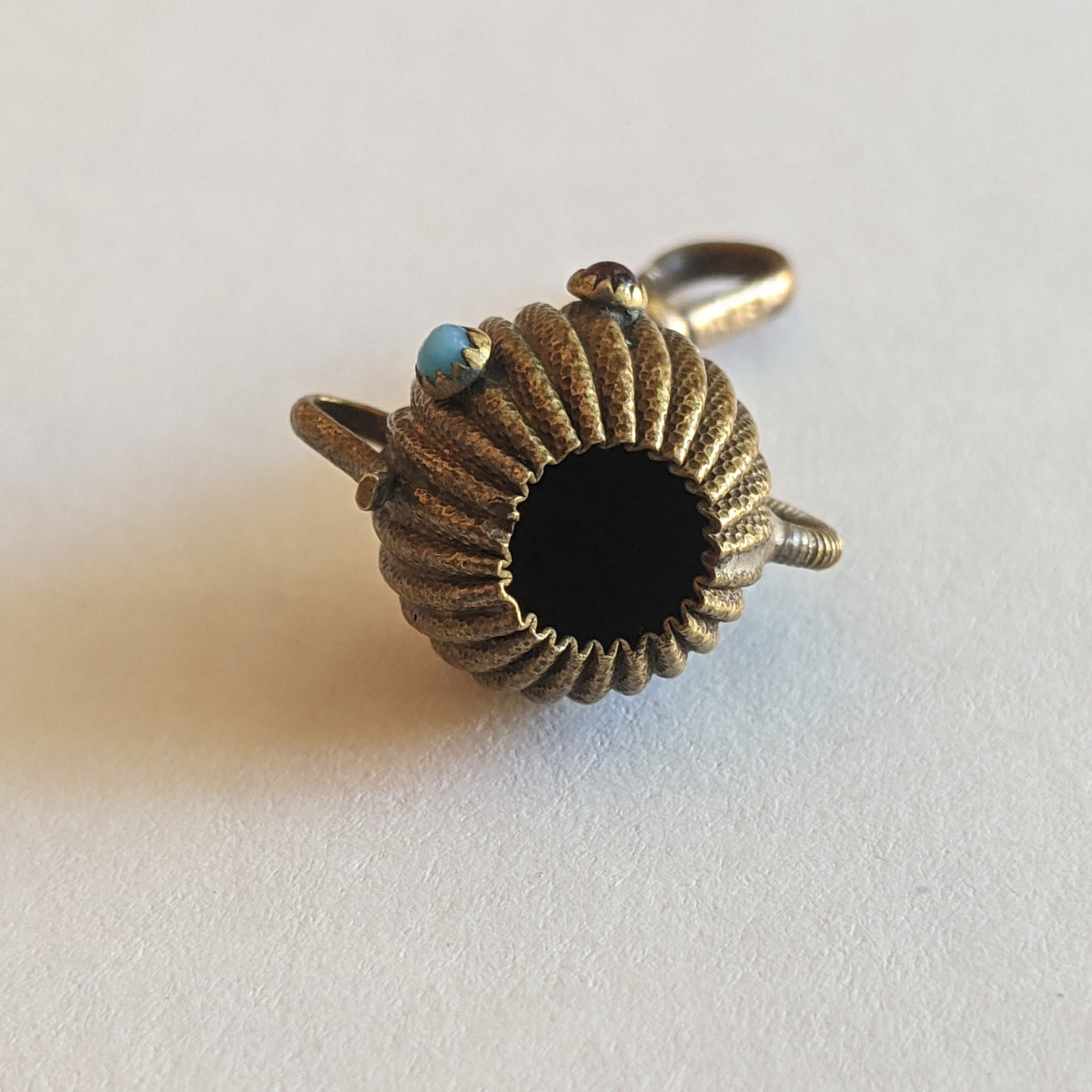 Antique Gold Filled Teapot Charm / Fob