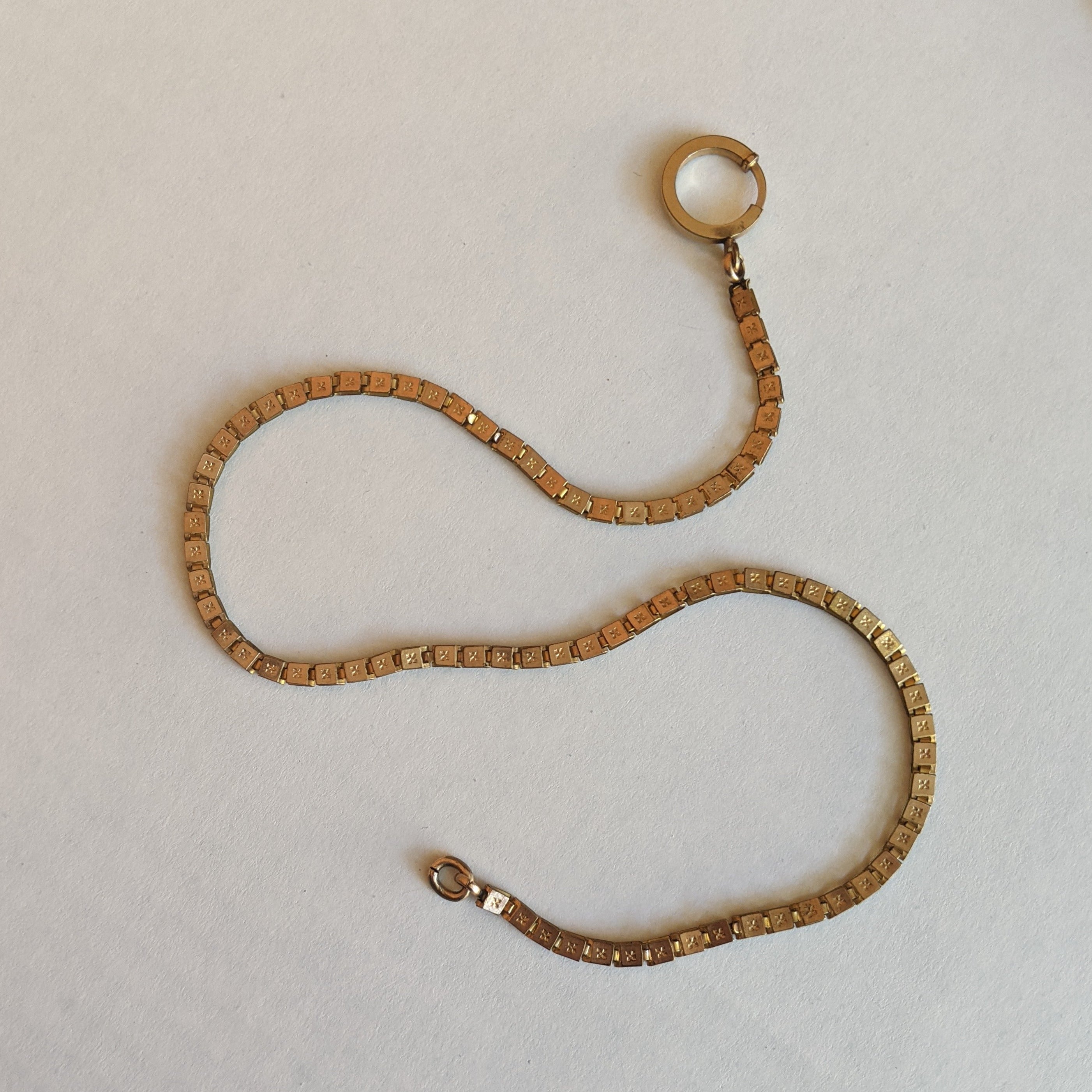 19th c. Gold Filled Book Chain with Large Clasp