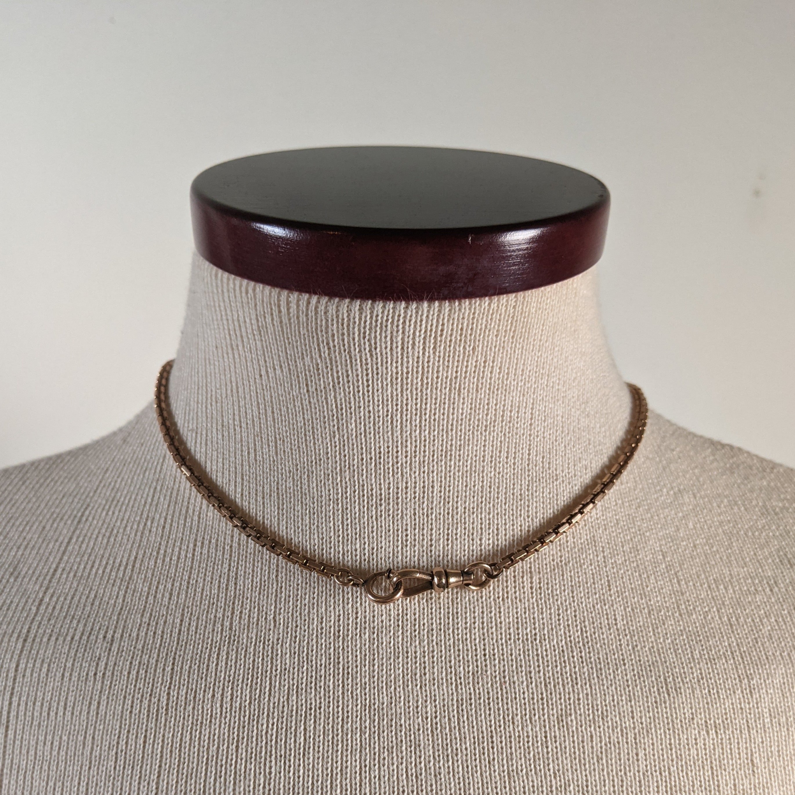 Late 19th c. Gold Filled Square Link Watch Chain