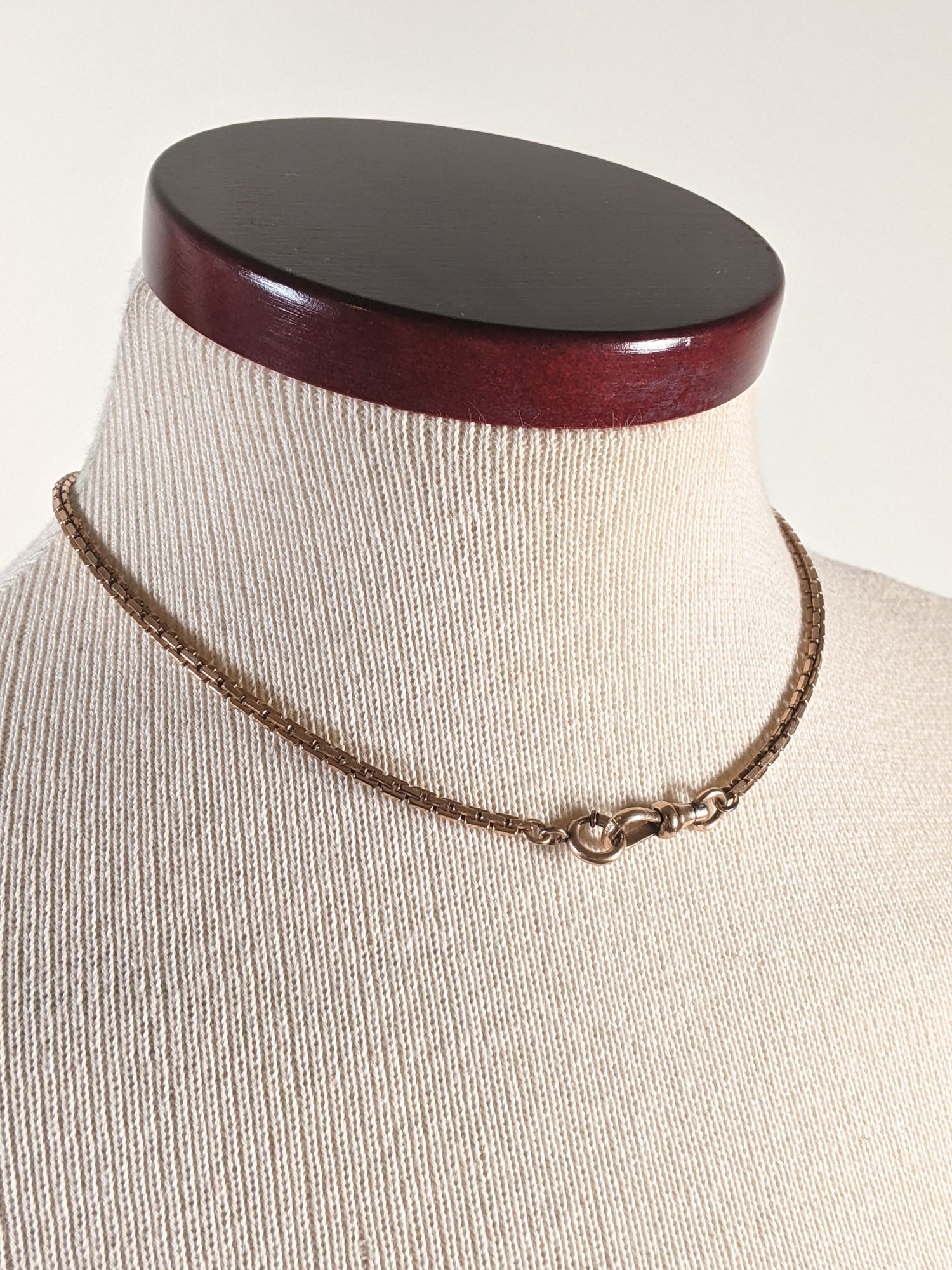 Late 19th c. Gold Filled Square Link Watch Chain