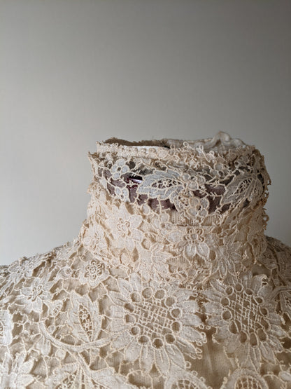 c. 1900 Silk Lace Bodice