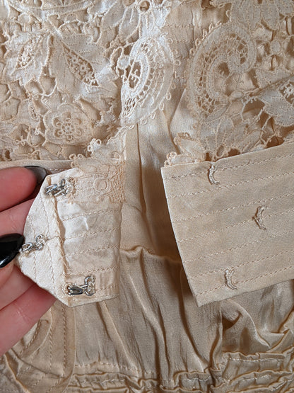 c. 1900 Silk Lace Bodice