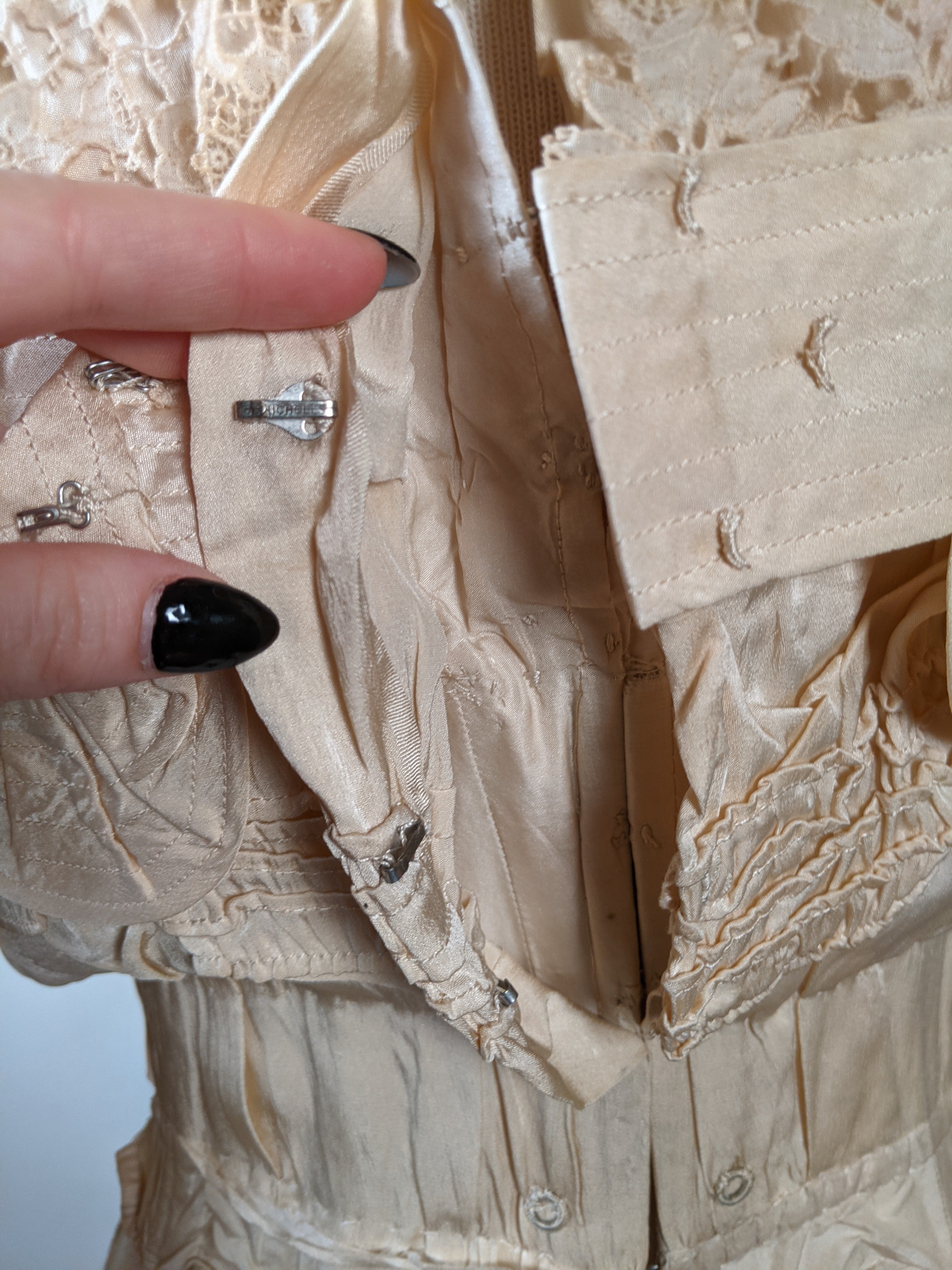 c. 1900 Silk Lace Bodice