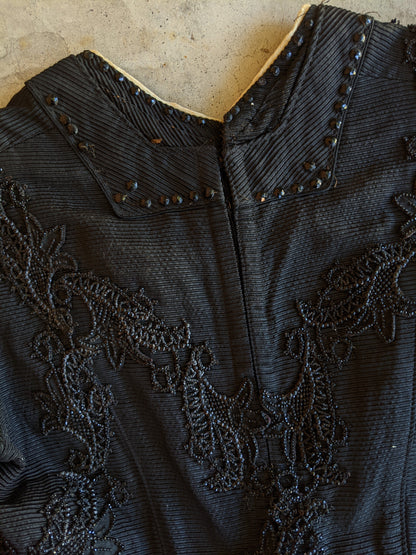 1908-1909 Beaded Silk Gown