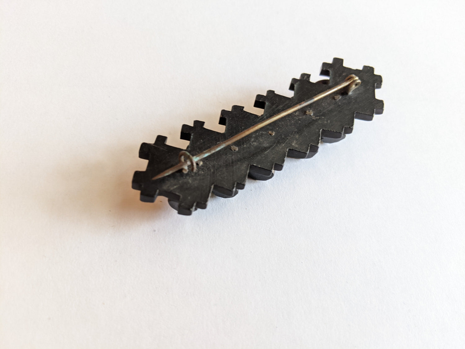 1910s-1920s Thermoplastic + French Jet Brooch