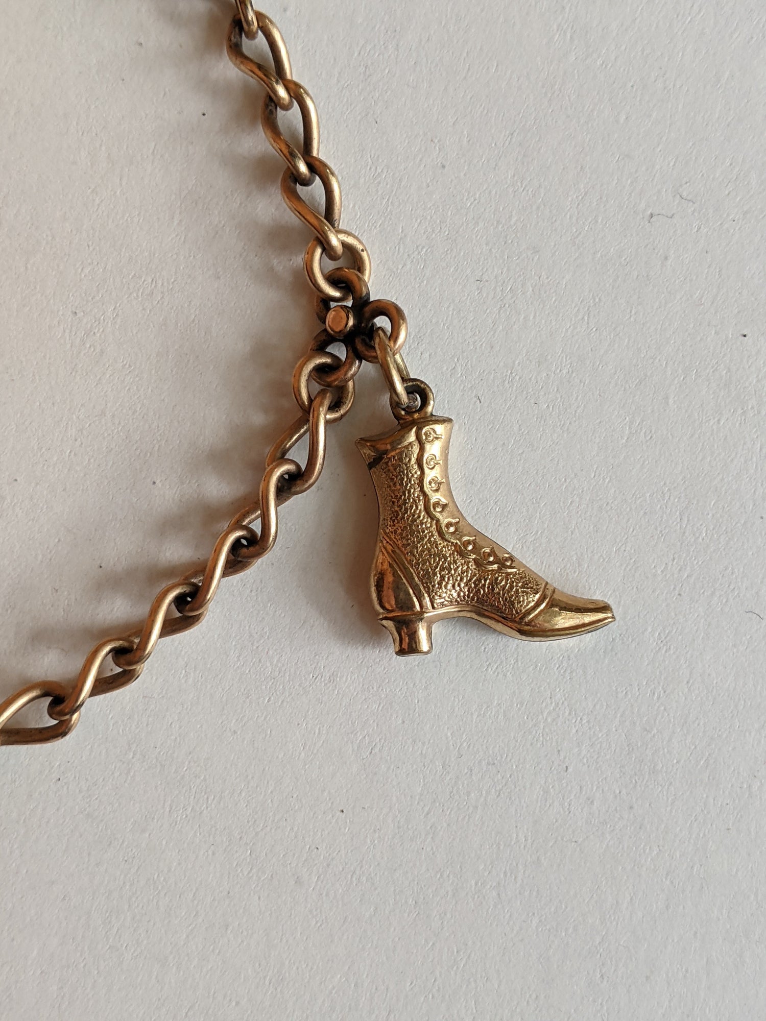 Gold Filled Charm Bracelet | Boot, Scissors, Key