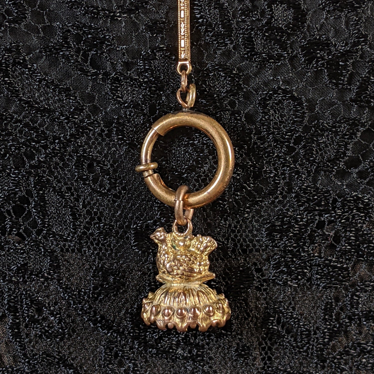 19th c. Chicken Fob w/ Seal Engraved "I Hope I Don&