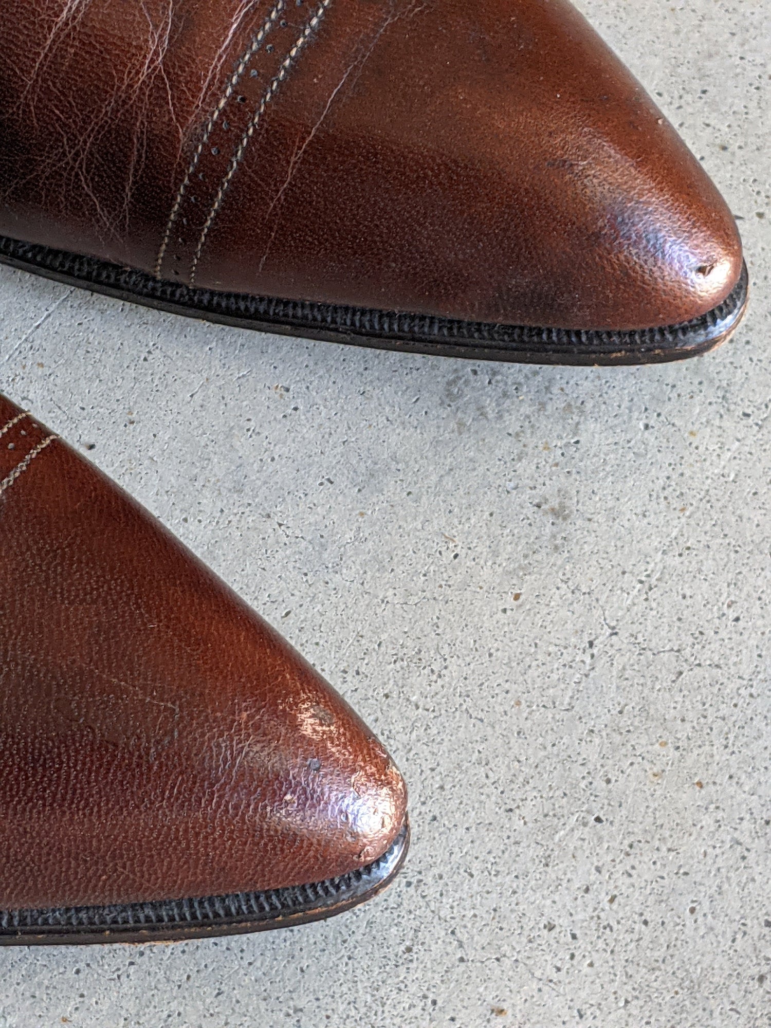 c. 1910s-1920s Brown Louis Heel Boots | Approx 6.5-7