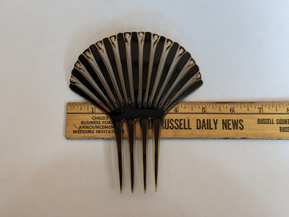 Art Deco Celluloid Hair Comb | 5"