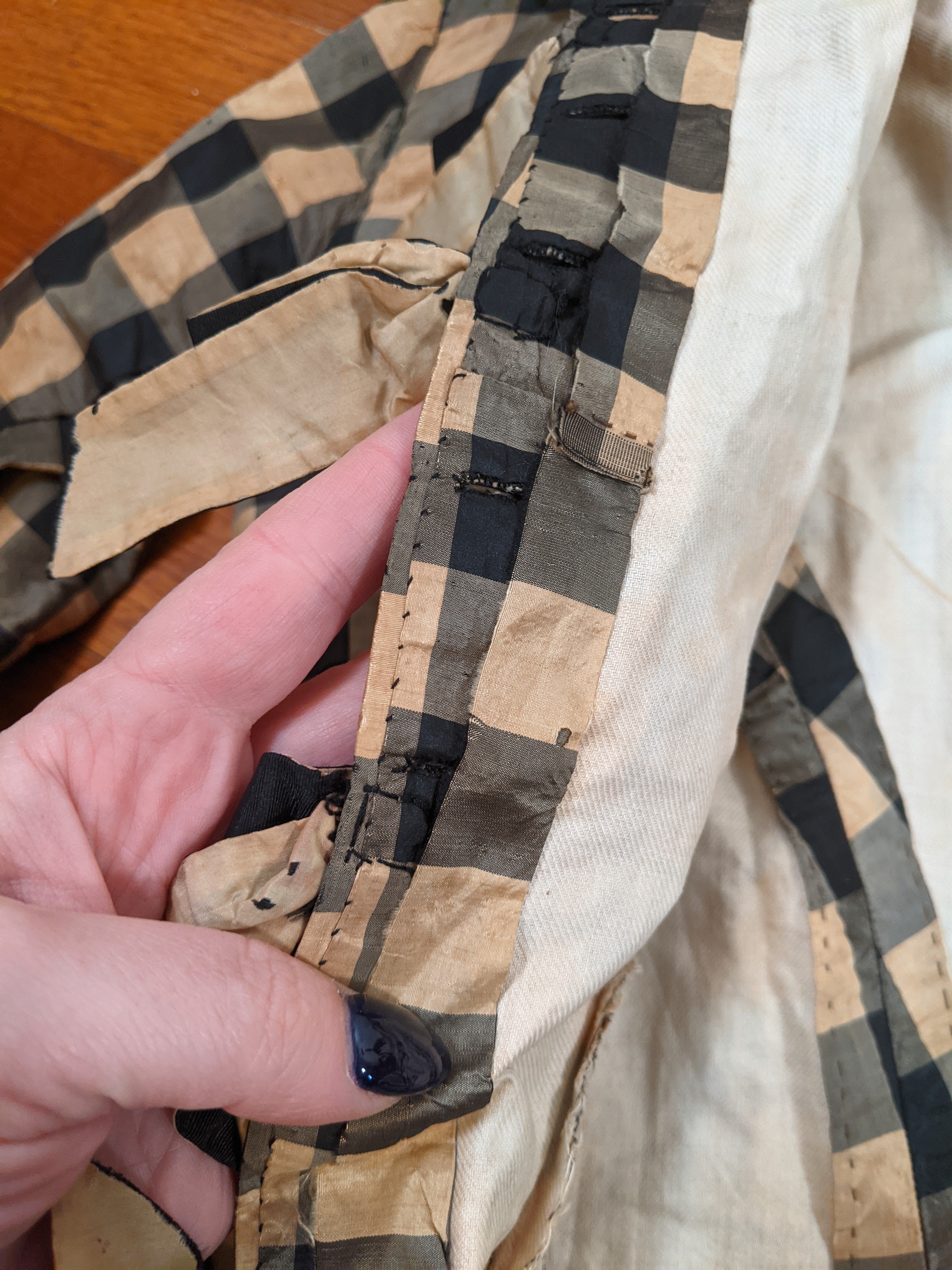 c. 1870s Silk Taffeta Check Bodice | Study + Display