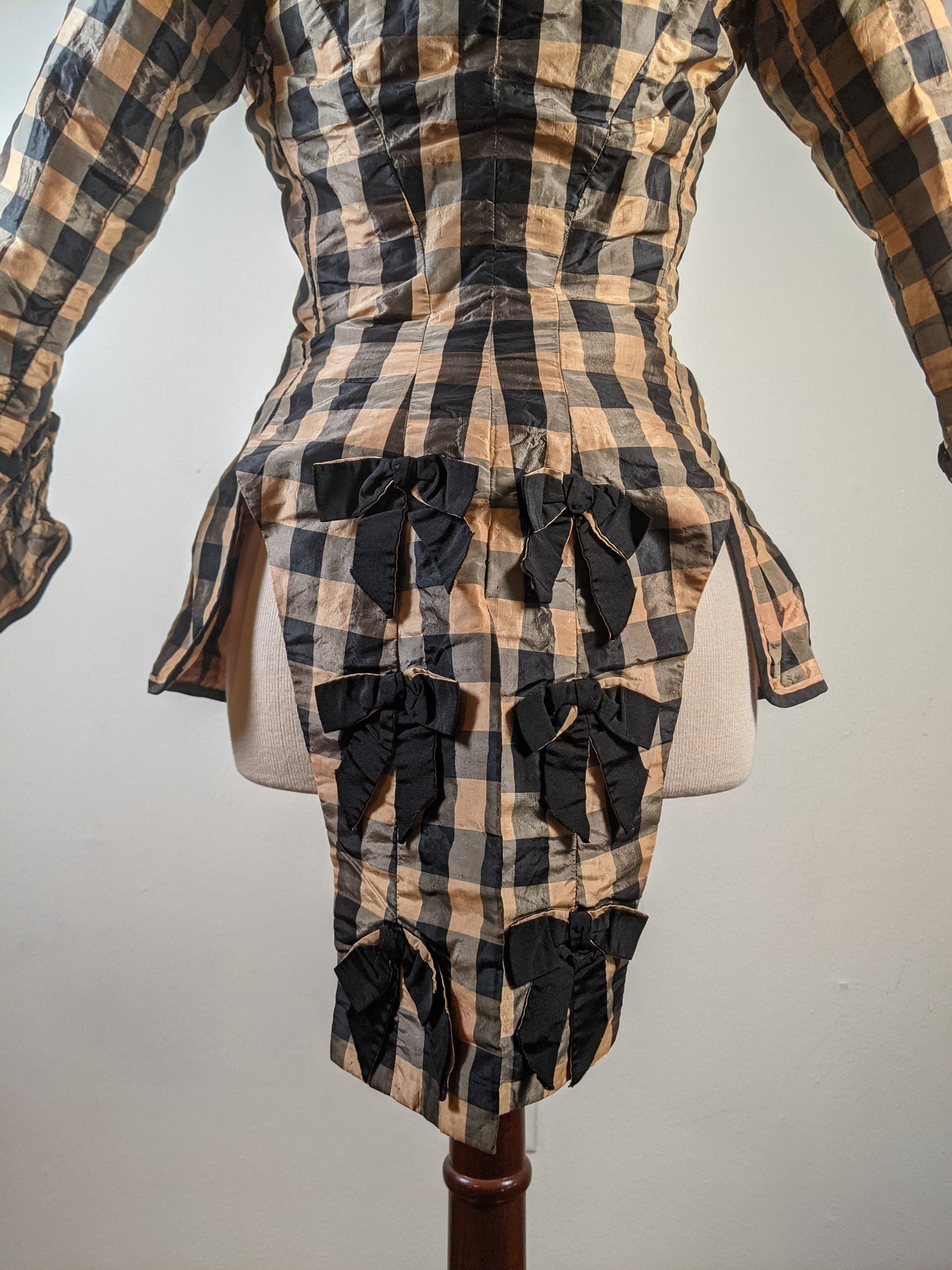 c. 1870s Silk Taffeta Check Bodice | Study + Display