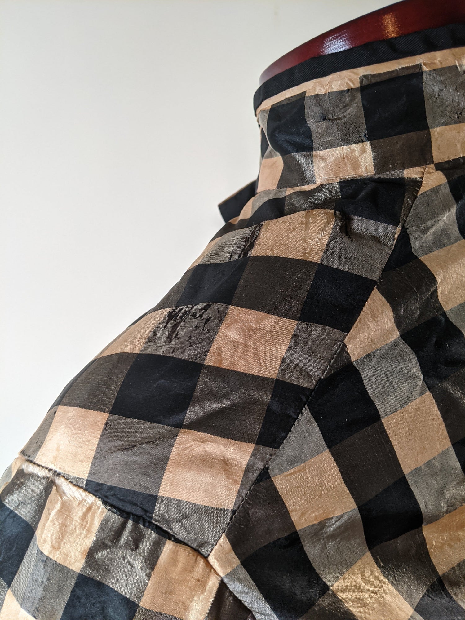 c. 1870s Silk Taffeta Check Bodice | Study + Display
