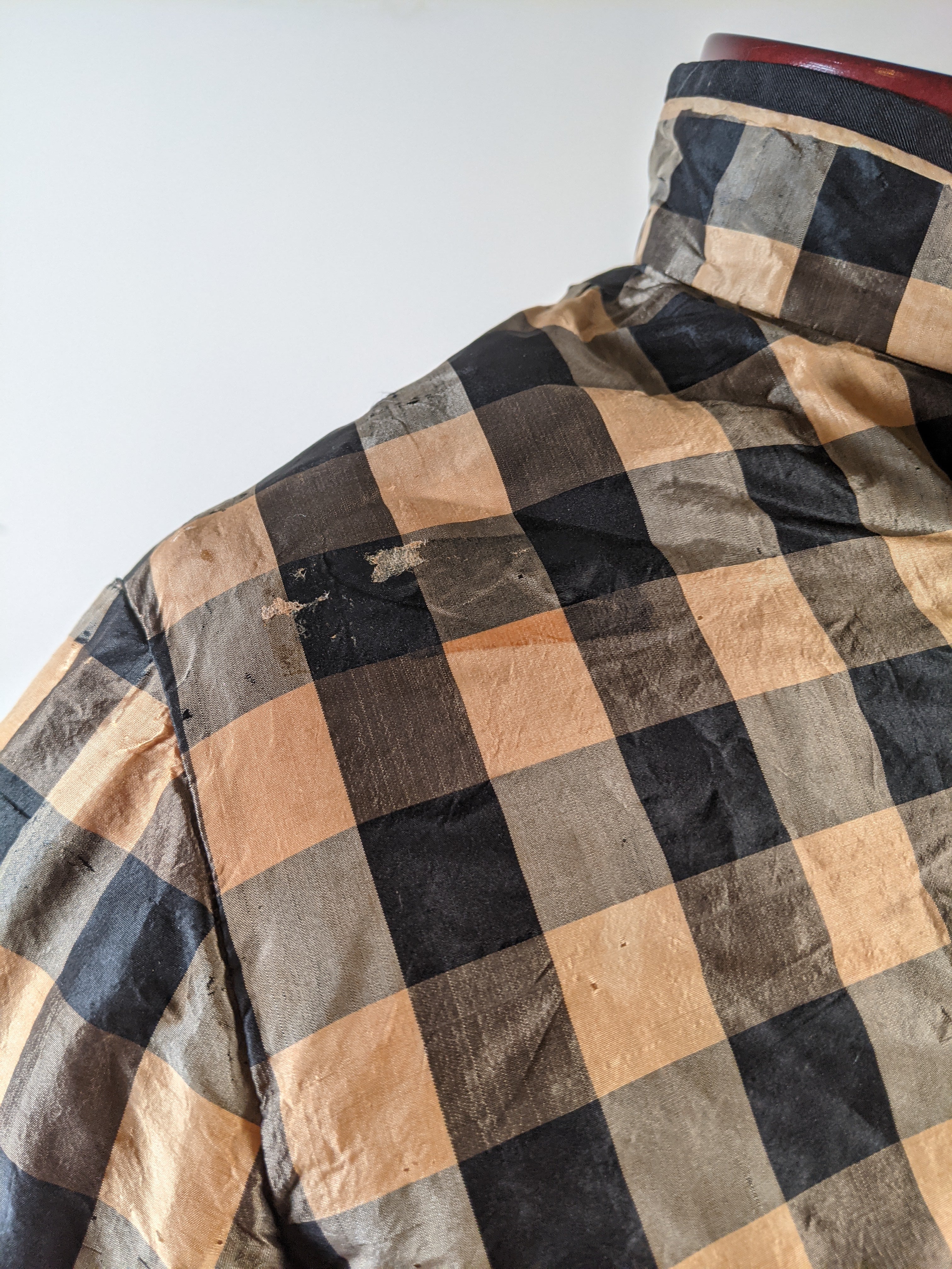 c. 1870s Silk Taffeta Check Bodice | Study + Display