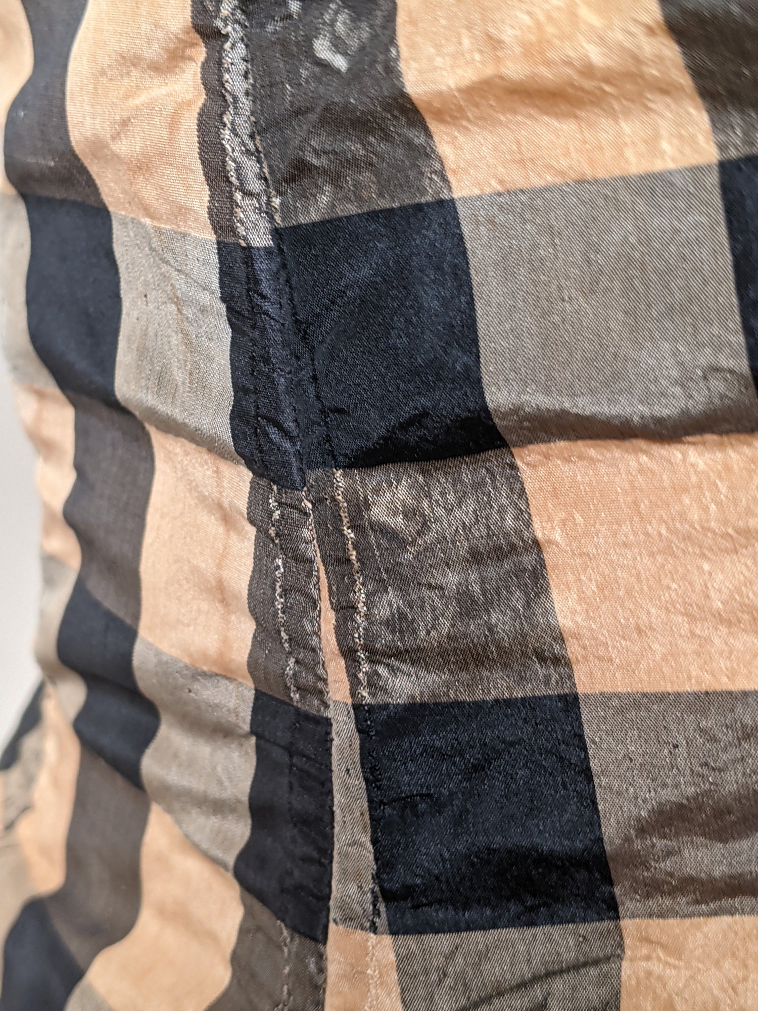 c. 1870s Silk Taffeta Check Bodice | Study + Display
