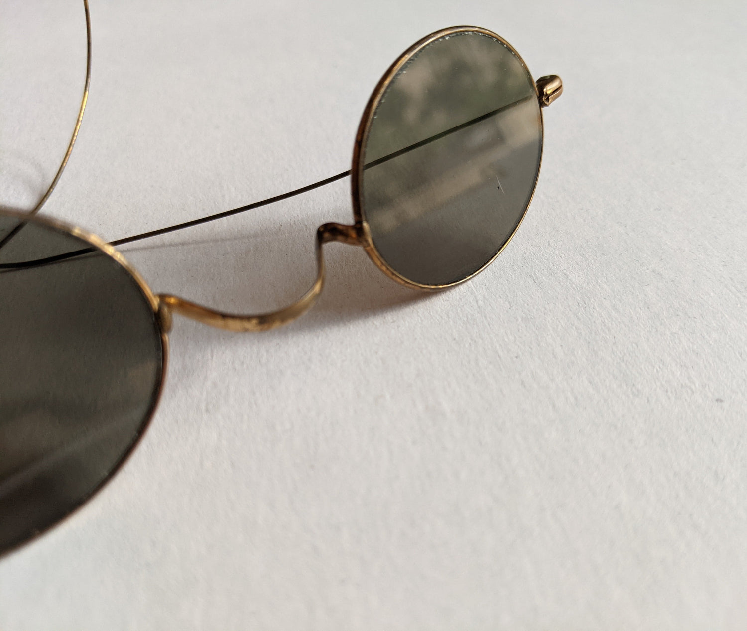 Late 19th c. Tinted Glasses | Gold Tone Frames