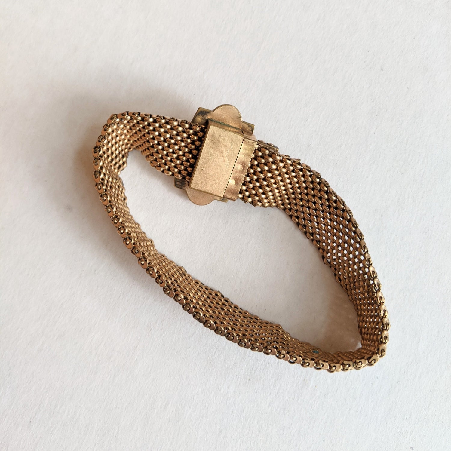 1870s-1880s Gold Filled Mesh Bracelet