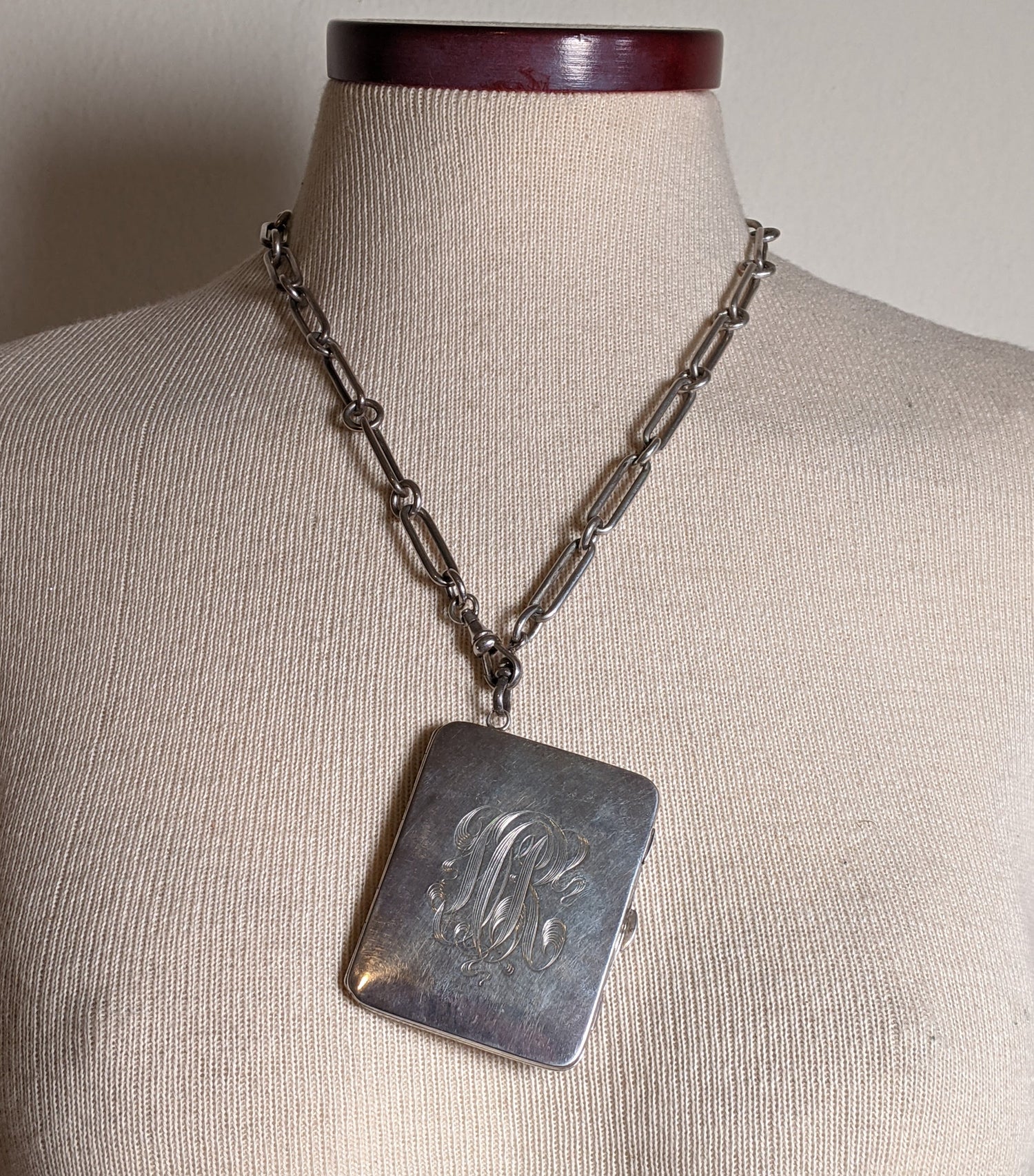 1900s-1910s Oversized Sterling Silver Locket