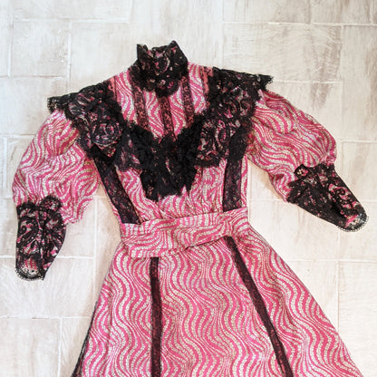 c. 1905-1907 Pink Silk Dress