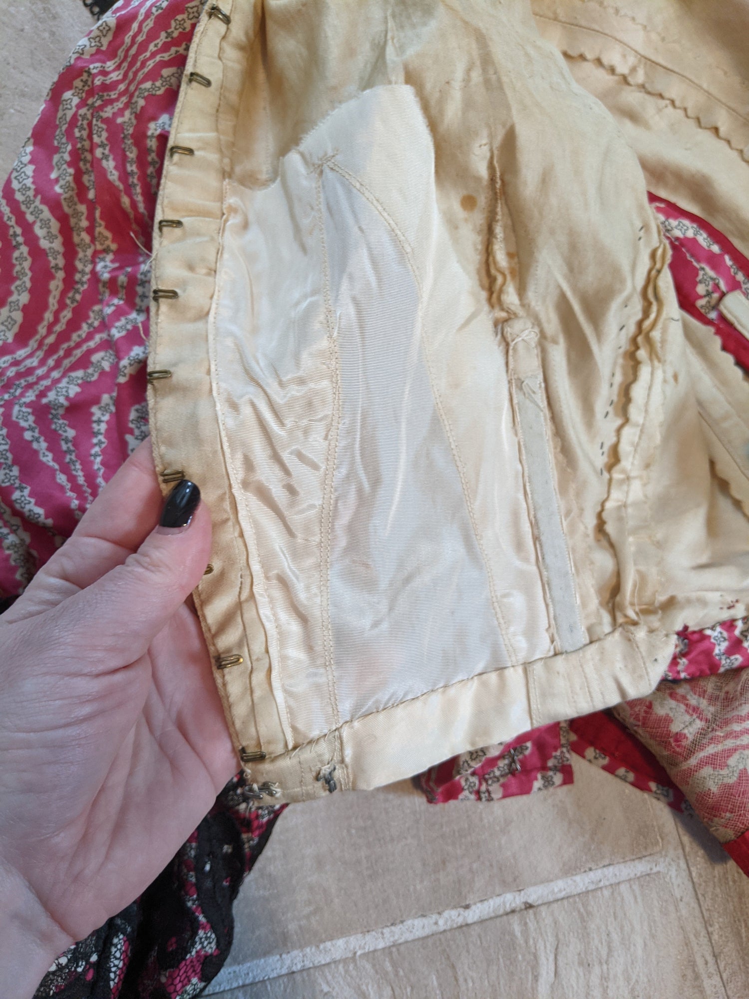 c. 1905-1907 Pink Silk Dress
