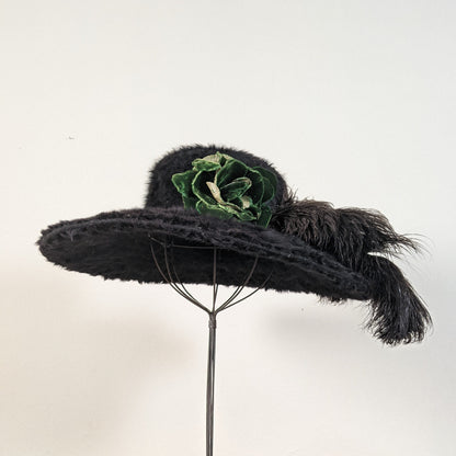 1900s Beaver Hat | Ostrich Feather