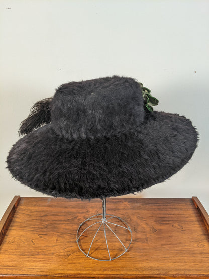 1900s Beaver Hat | Ostrich Feather