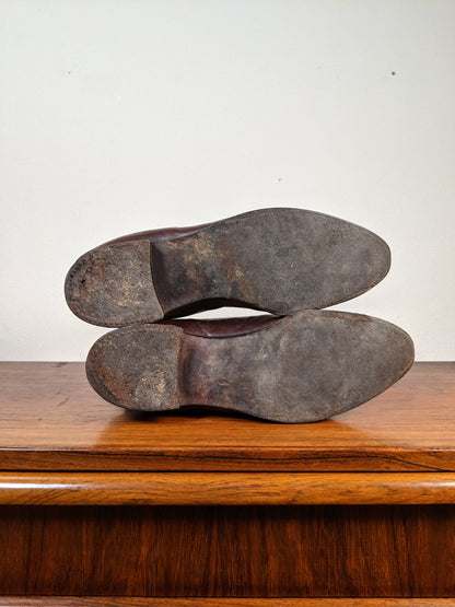 c. 1910s-1920s Two-Tone Brown Boots | Approx Women&