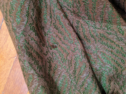 1890s Green Wool + Silk Dress