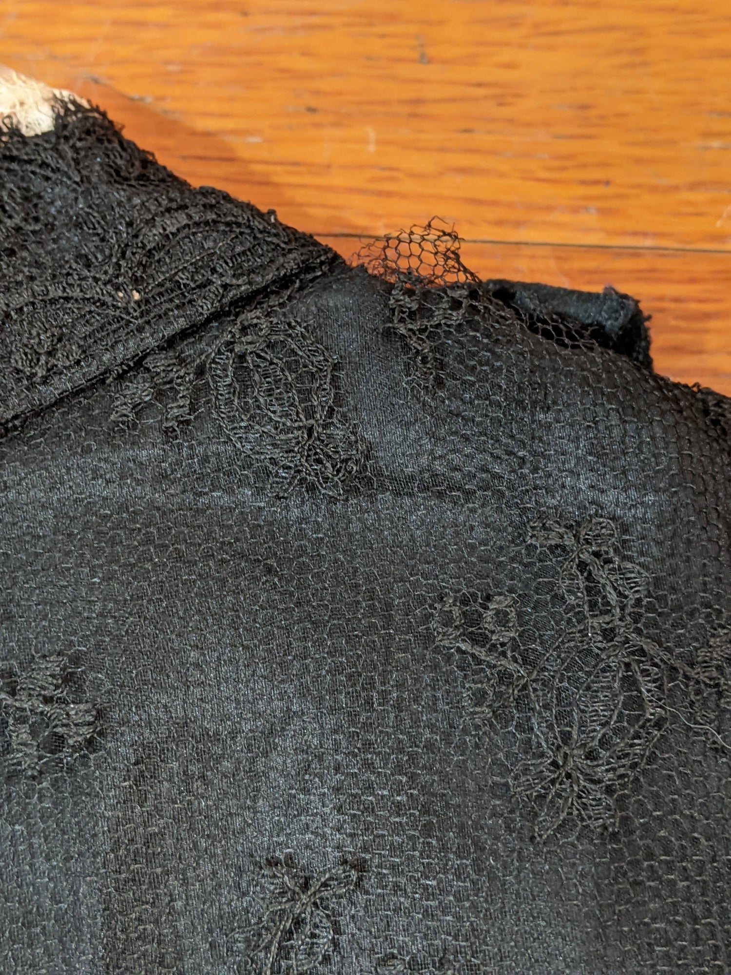 c. 1900s Black + Pink Silk Bodice