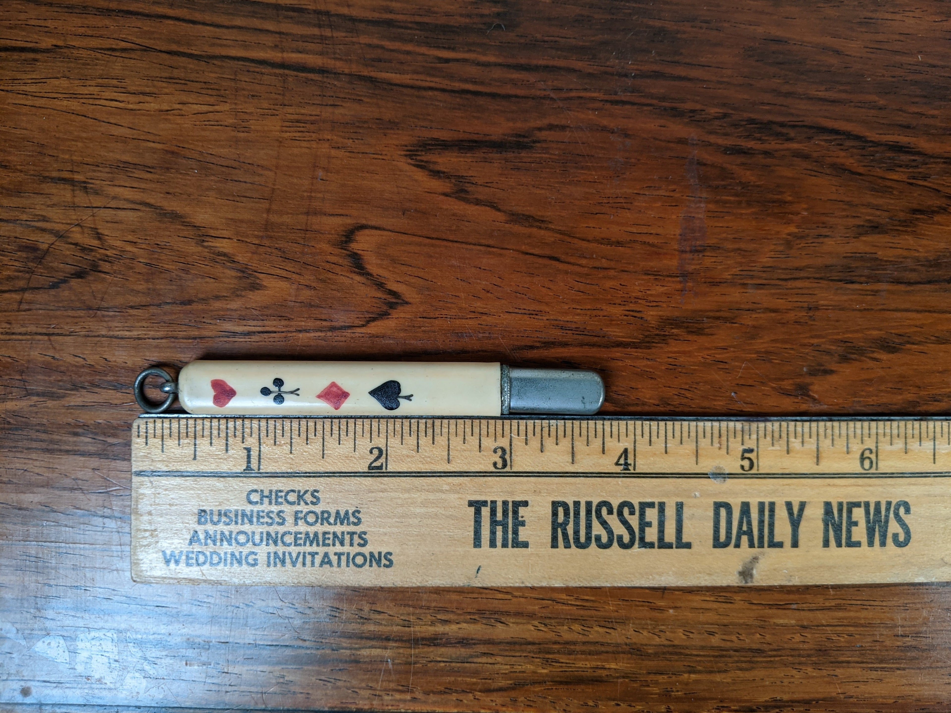 c. 1920s-30s Celluloid Bridge Pencil Pendant