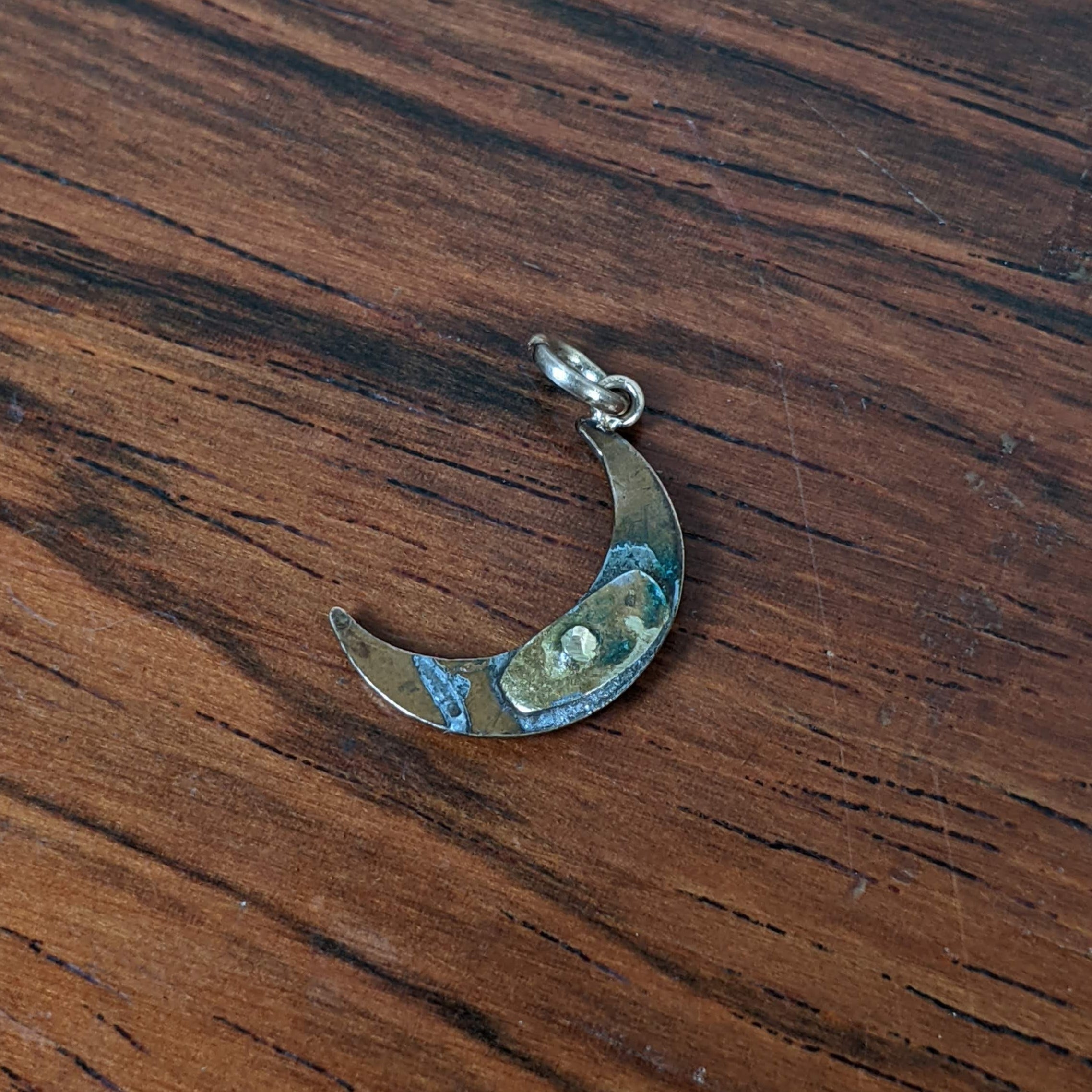 c. 1900s Gold Filled Crescent Moon Conversion Charm